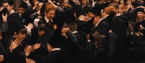 Scene in Harry Potter where Griffindor wins the house cup.